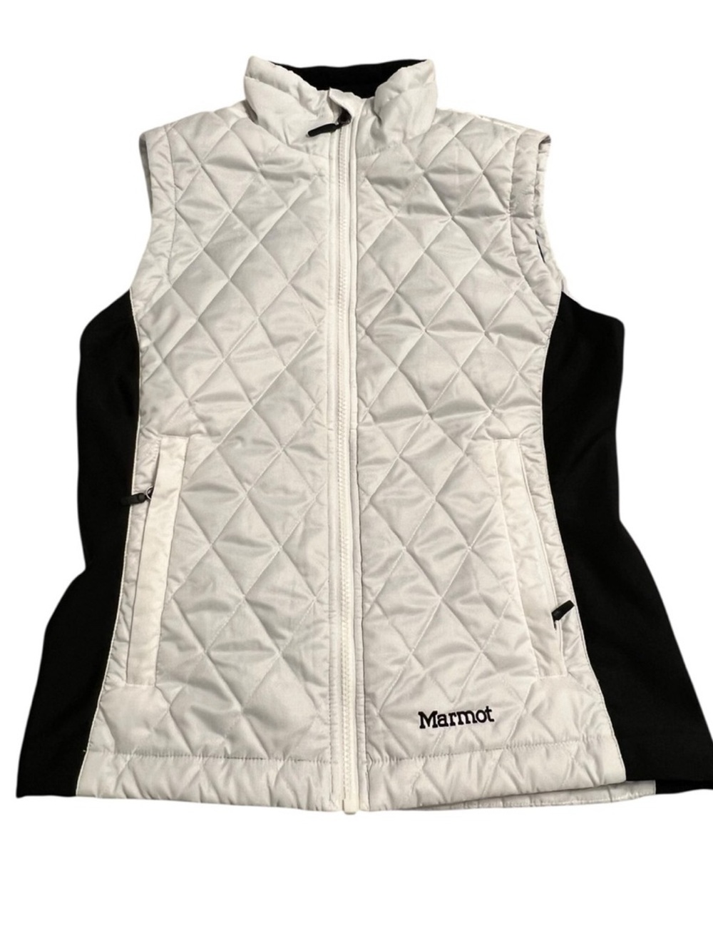 Marmot Black and White Quilted Vest S
